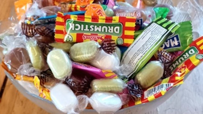Do you have a bowl of sweets?