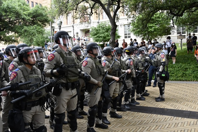 Did Texas governor Greg Abbott send more troopers to break up University of Texas student pro-Palestine protesters than he did to the border?
