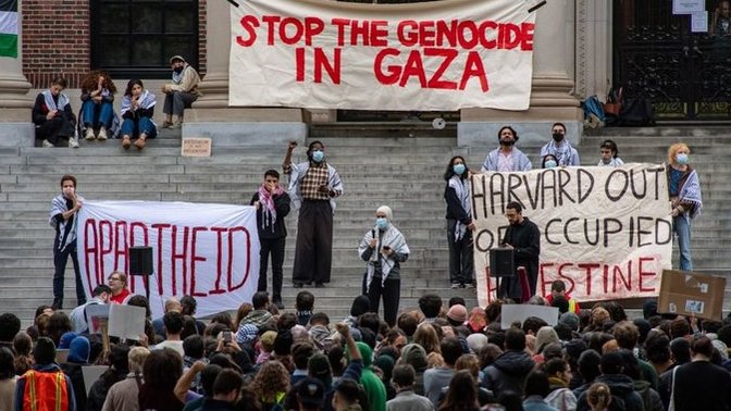 Since we are not getting the facts from mainstream media, with the student protest at US colleges inform the public of the genocide in Gaza?