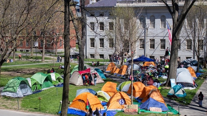 Are the current university protest encampments like those of the 60's?