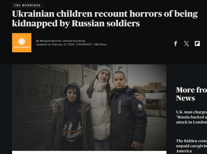 Did you know Russia is stealing Ukrainian children?