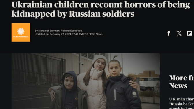Did you know Russia is stealing Ukrainian children?