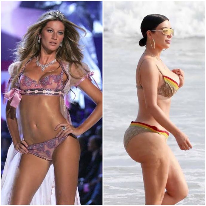 Gisele Bündchen from 2000s vs Kim Kardashian