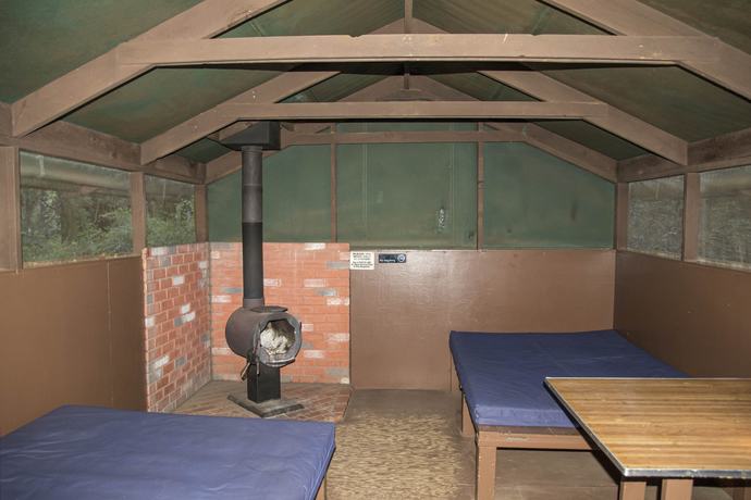 Interior of a tent cabin