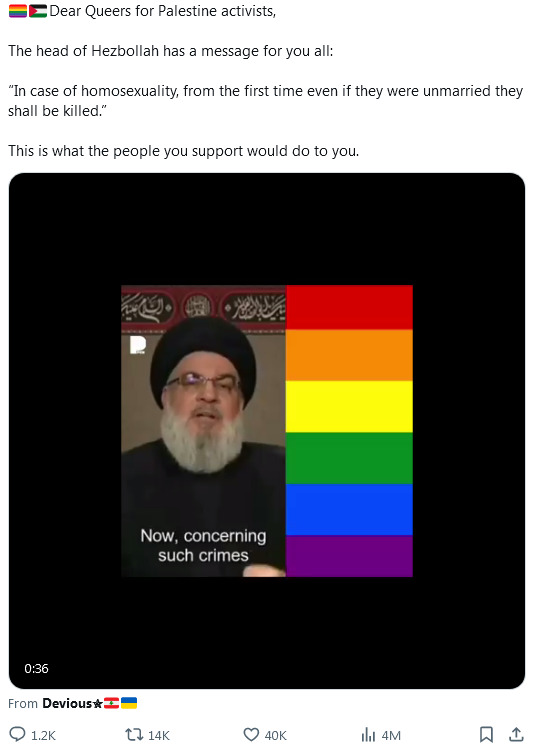 Are LGBTQ people who support Hamas oblivious?
