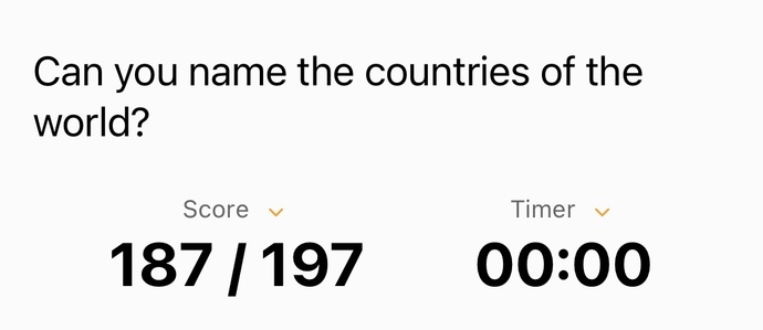 How many countries can you name in 15 minutes?