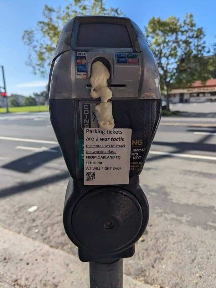 Do you agree with this notice that parking tickets are used to attack the working class?