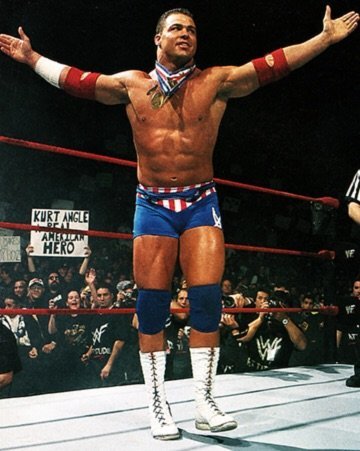 Who would win in a freestyle wrestling match, NCAA heavyweight champion Brock Lesnar or Olympic Gold Medalist Kurt Angle?
