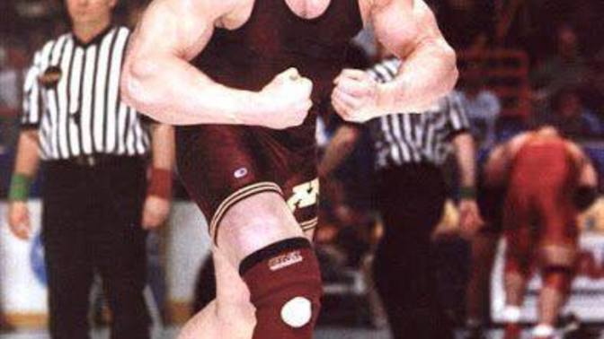 Who would win in a freestyle wrestling match, NCAA heavyweight champion Brock Lesnar or Olympic Gold Medalist Kurt Angle?