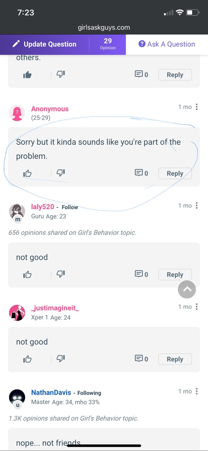 Do you find some of the people in here very rude and contemptious?