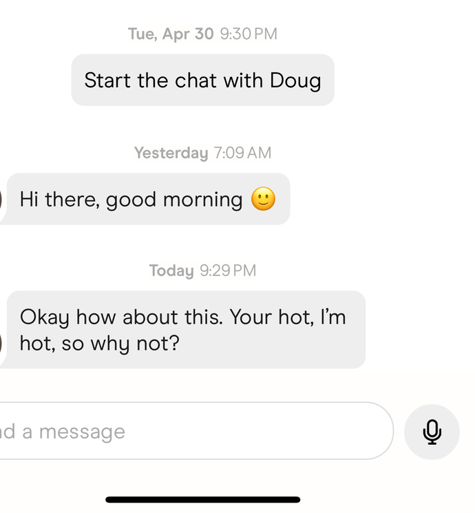 Am I uptight for unmatching with someone after they send this message? It didn’t sit well with me?