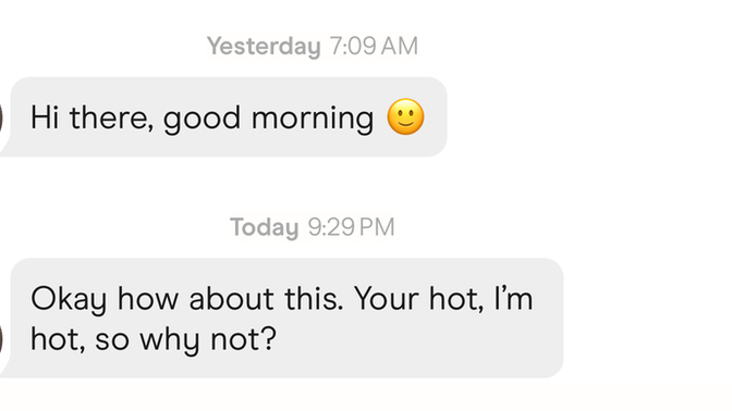 Am I uptight for unmatching with someone after they send this message? It didn’t sit well with me?