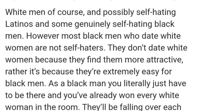Which race of men find White women the most attractive?