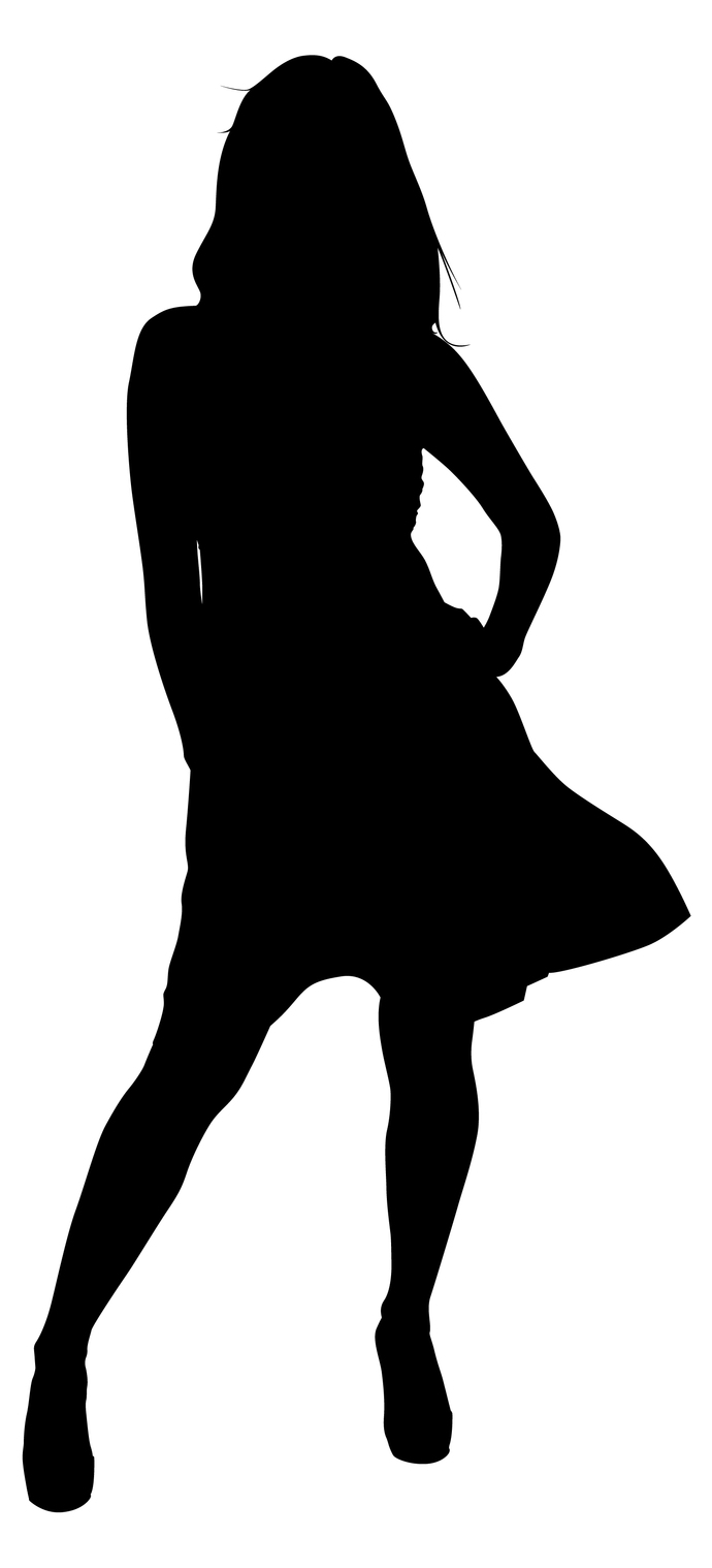 Is this silhouette a FRONT or REAR view? How can you tell?