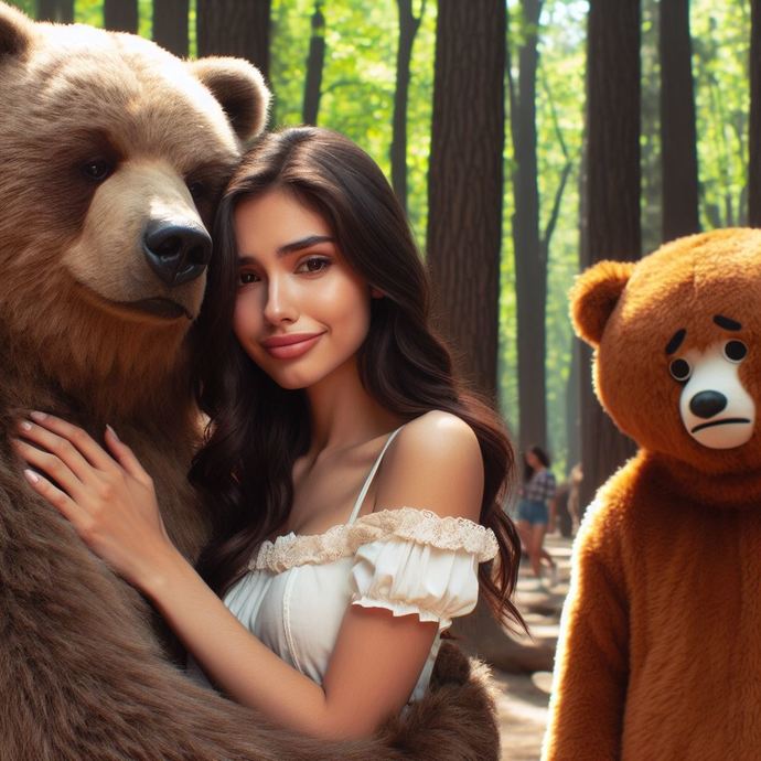 You are in the woods. You are alone. Would you rather encounter a real bear or a man in a bear costume?