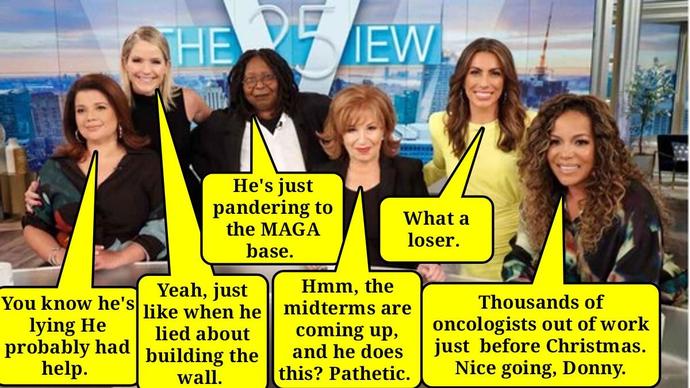 If Trump cured cancer, would that upset half of the Americans?