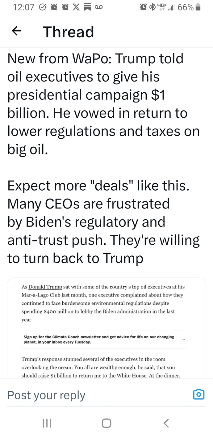 Are Trumps actions criminal, unethical or acceptable? If US policy is for sale for campaign contributions are you ok with that?