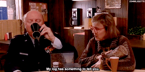 If a middle aged woman cradling a small log like a baby says it wants to tell you something what would you do?