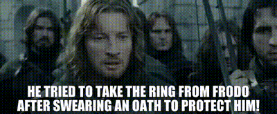 What would YOU do if this man tried to take the ONE RING from you forcefully?