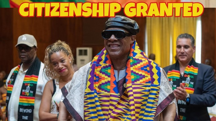 What are your thoughts of music legend Stevie Wonder turning 74 years old and received his dual citizenship of Ghana?