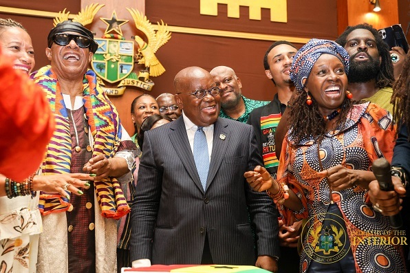 What are your thoughts of music legend Stevie Wonder turning 74 years old and received his dual citizenship of Ghana?