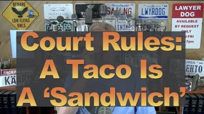 Is a TACO a SANDWICH?