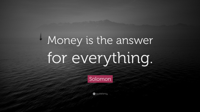Why girls say money isn't everything?
