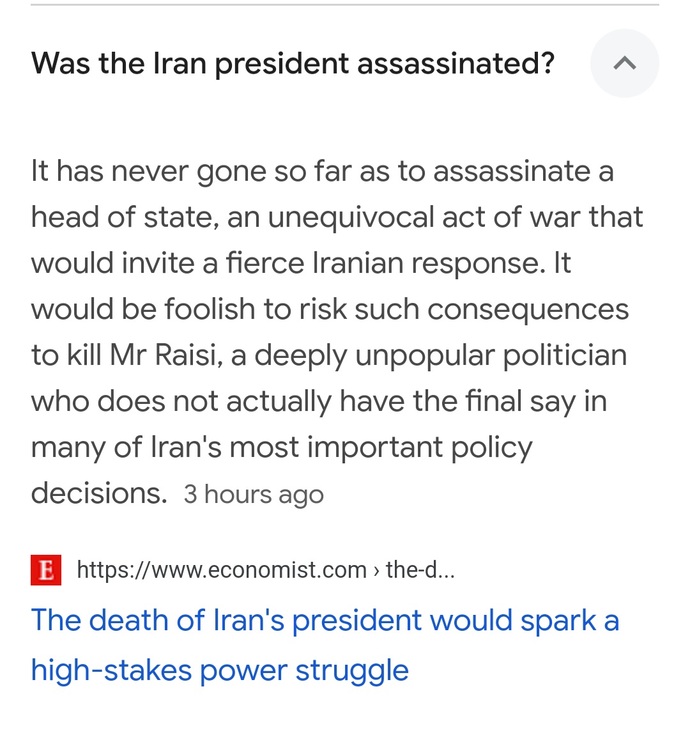 The president of Iran has been killed in a helicopter crash. Hes with Allah and his 73 virgins. Is this the end of 4 decades of opression?