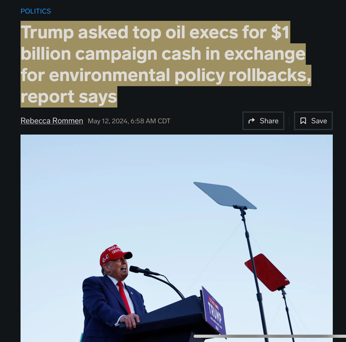 Oh, good…Trump’s just begging for bribes now?