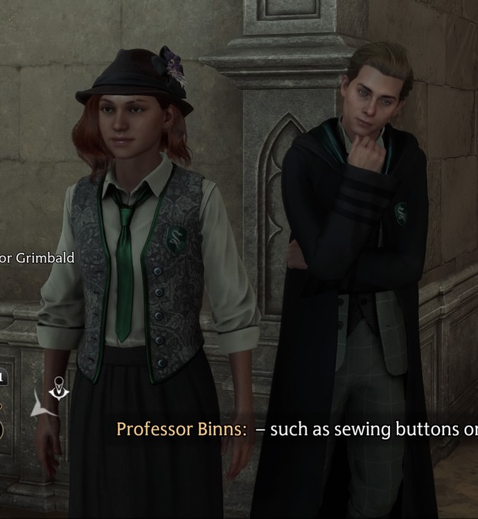 My Slytherin Sioban hanging out with Ominis.