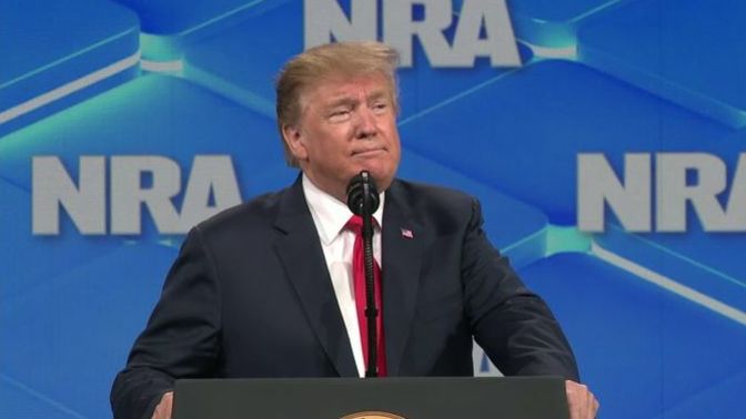 Why did Trump go silent for 34 seconds during his speech?