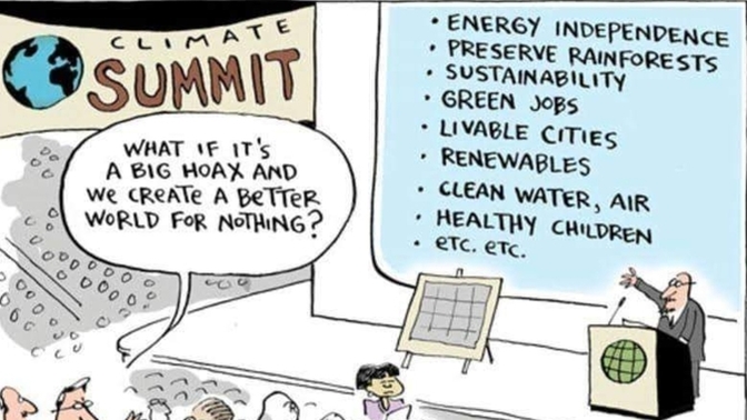 Does it matter if climate change is T or F cuz the benefits are still desirable? Can we balance Green goals with reasonable costs on biz & consumers?