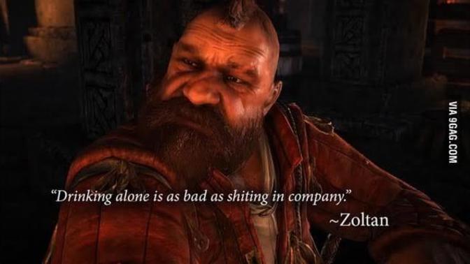 Is drinking alone as bad as shitting in company?