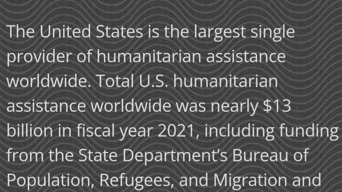 Are Americans proud ABOUT government giving billions in charity worldwide, in picture? when huge debt that biden grew even bigger?