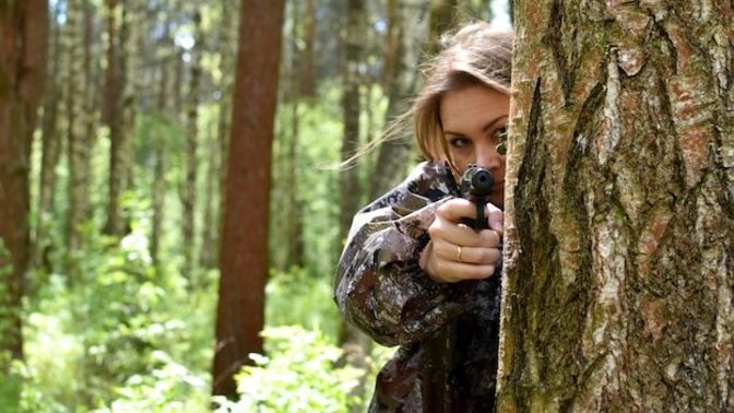 Girls, man or bear BUT this time you get to have a gun! do you still choose to be alone with the bear?