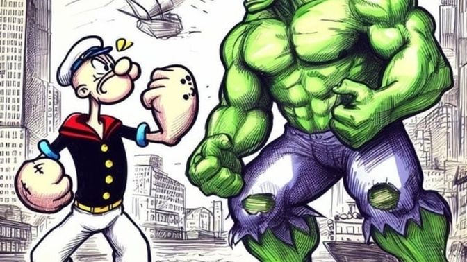 Who would win, Popeye or The Hulk?