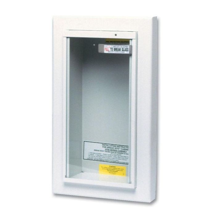 Recessed between the studs cabinet