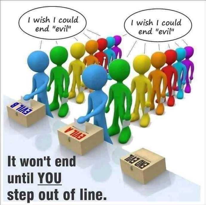 Is voting for the lesser of two evils, still voting for evil?