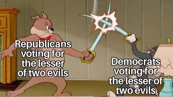 Is voting for the lesser of two evils, still voting for evil?