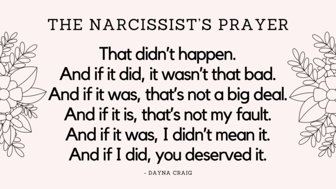 Which of these classic Narcissistic excuses do you think is the worst?