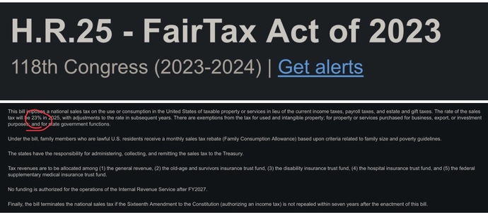 Are you for cancelling the income tax? You sure?