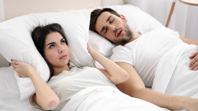 His snoring ruins our relationship. How can I solve his snoring problem?