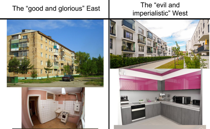 If the west is so evil, then why are people in the evil west enjoying a much higher quality of life?
