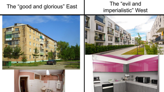 If the "west" is so evil, then why are people in the "evil west" enjoying a much higher quality of life?