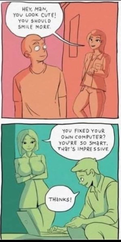 Girls, do you often give compliments to your male friends/colleagues?