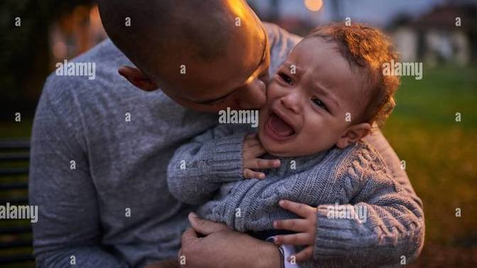 As a father, when you see your son is crying and had a boo boo hurting themselves, would you comfort them and kiss their boo boo?