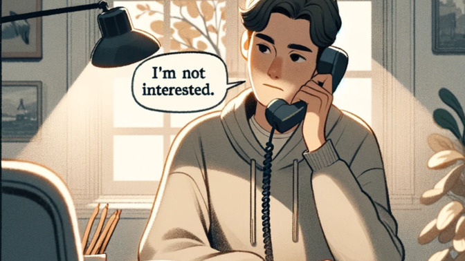 How do you respond to a pushy telemarketer, after you already told them, you're not interested?