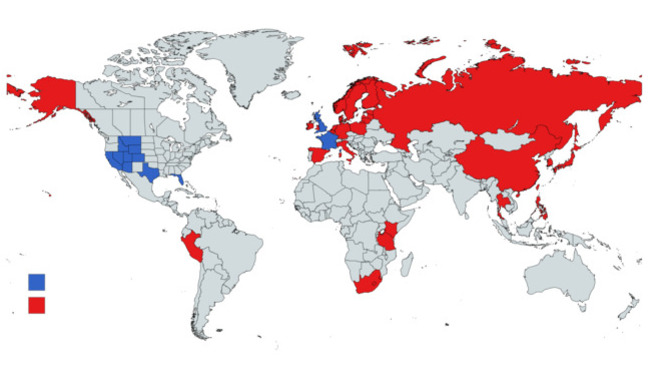 How many states and countries have you been to?