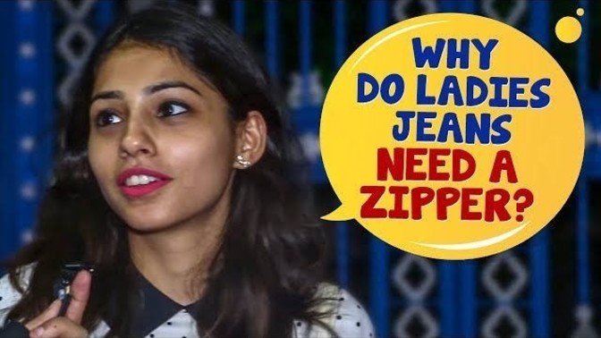 Why do you think women's jeans have zippers?
