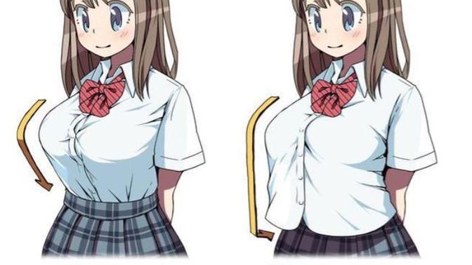 Which one of these is best looking way to wear a tshirt with large breasts?